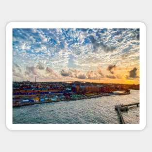 Arriving in Colorful Curaçao at Sunrise Sticker